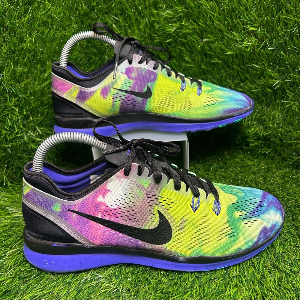 Nike Free 5.0 TR Fit 4 Tie Dye Training Shoes Womens 8 Multi Color 704695-002